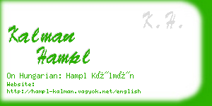 kalman hampl business card